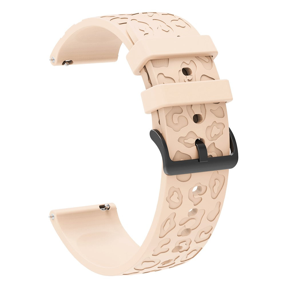 Samsung Gear S2 Classic / GarminMove Style / Huawei Watch GT 2 42mm Silicone Strap 20mm Laser Carving Watchband - Khaki#serie_6