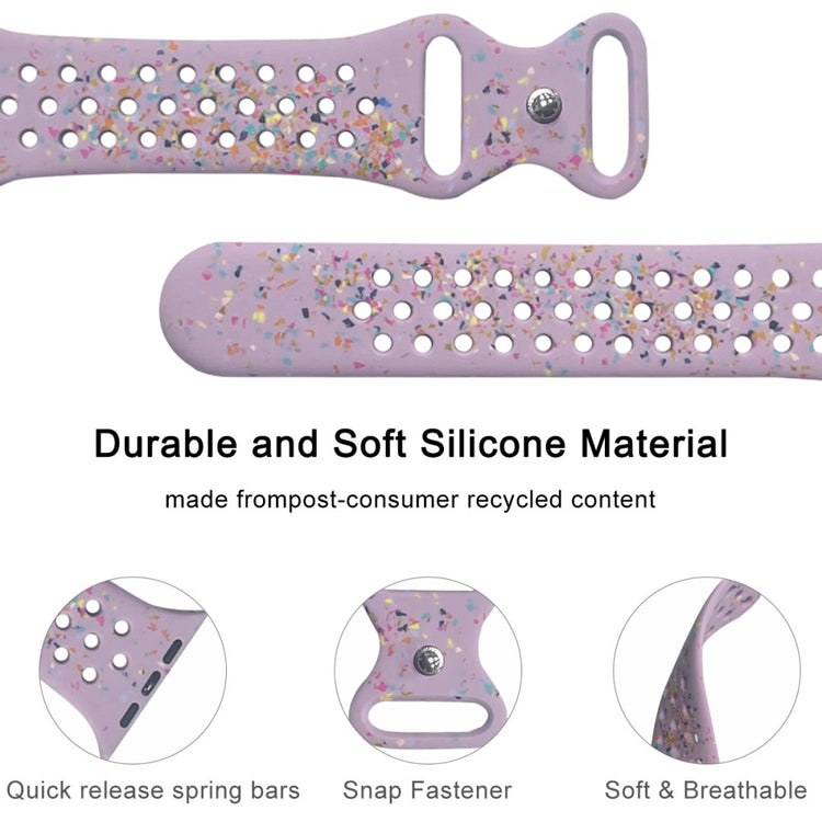 Mega Slidstærk Silikone Universal Rem passer til Apple Smartwatch - Lilla#serie_7