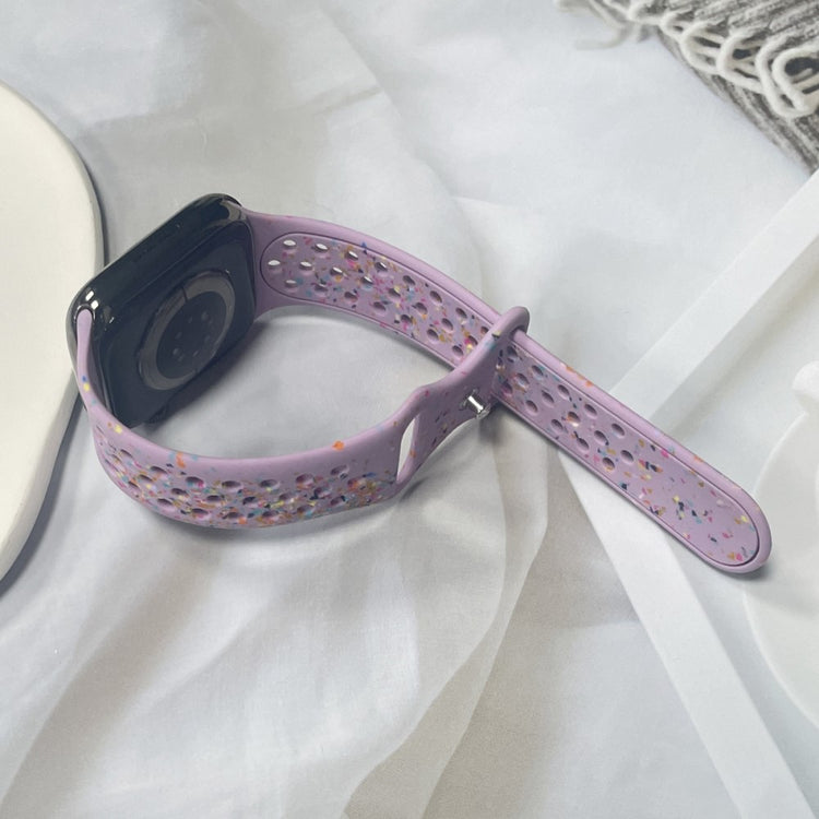 Mega Slidstærk Silikone Universal Rem passer til Apple Smartwatch - Lilla#serie_7