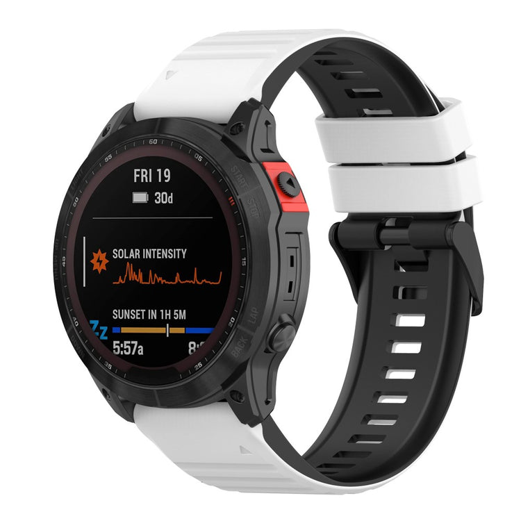 Super Nydelig Silikone Universal Rem passer til Smartwatch - Hvid#serie_2