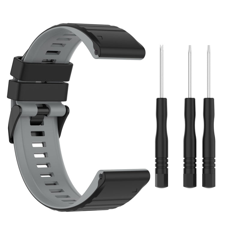 Super Nydelig Silikone Universal Rem passer til Smartwatch - Sølv#serie_5