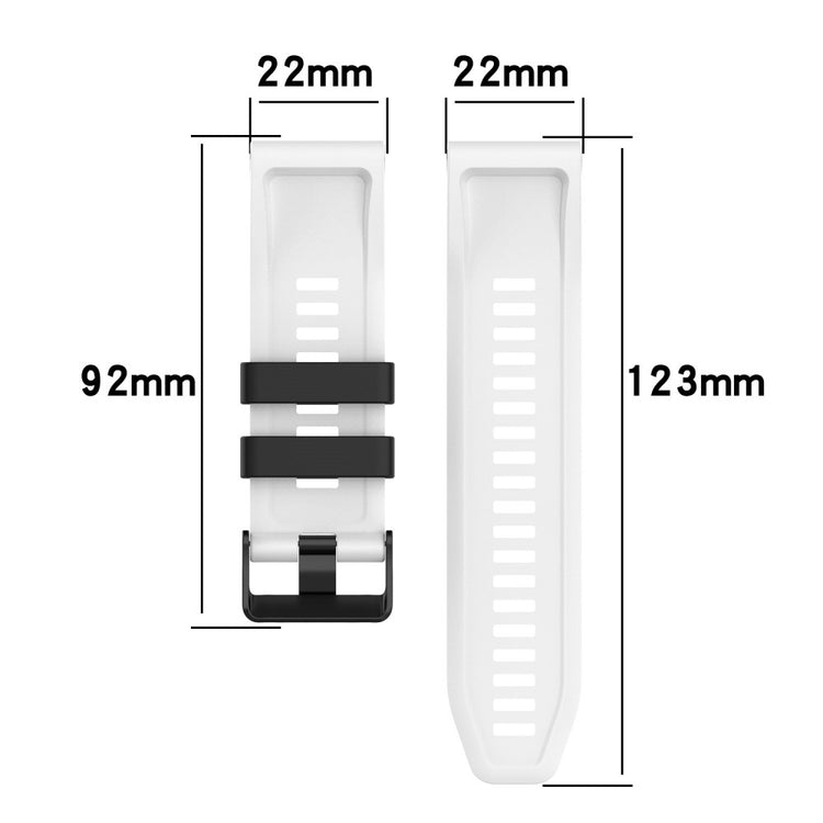 Garmin Fenix 7X Pro Watch Bands Horizontal Stripes Silicone Dual-color Strap - Black / Blue#serie_6