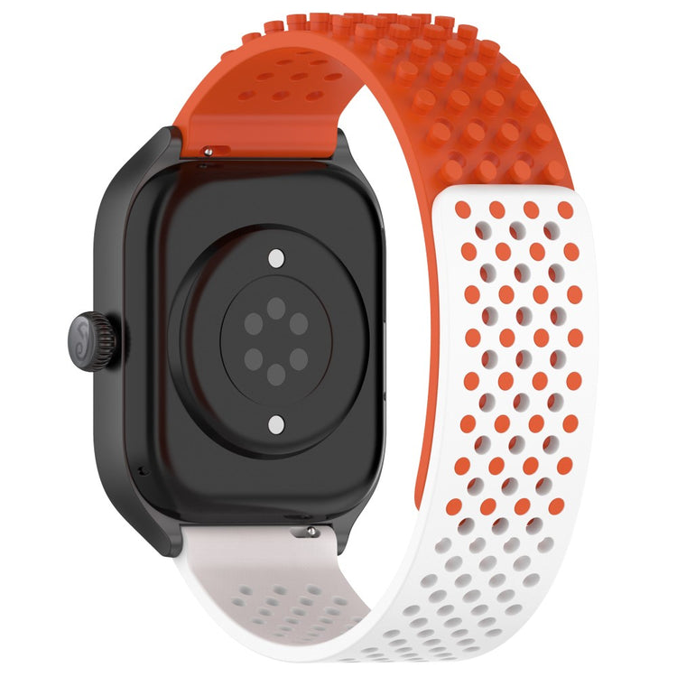 Huawei Watch GT 4 / 3 / 2 46mm Silicone Watch Strap 22mm Breathable Quick Release Watch Band - Orange / White#serie_5