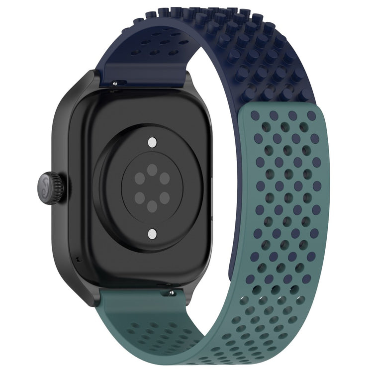 Huawei Watch GT 4 / 3 / 2 46mm Silicone Watch Strap 22mm Breathable Quick Release Watch Band - Midnight Blue / Olive Green#serie_7