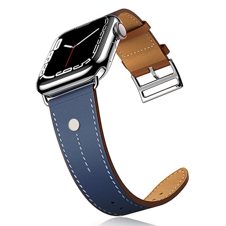 Glimrende Ægte Læder Universal Rem passer til Apple Smartwatch - Orange#serie_2