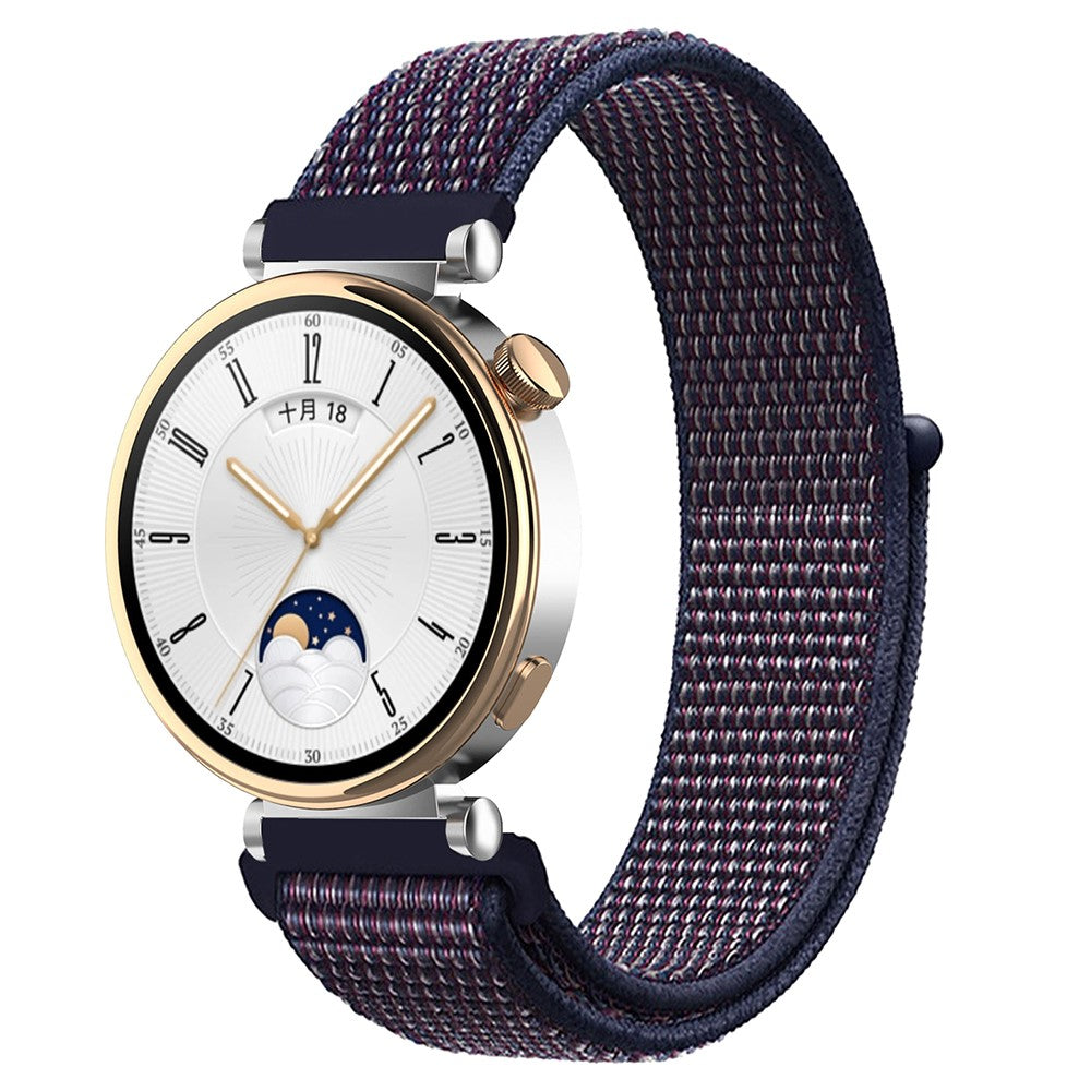 Huawei Watch GT 4 41mm / Garmin Venu 3S Watch Band 18mm Nylon Loop Adjustable Wrist Strap - Indigo Blue#serie_9