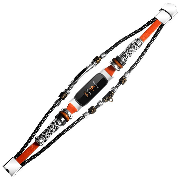 Mega Flot Kunstlæder Rem passer til Fitbit Luxe - Brun#serie_2