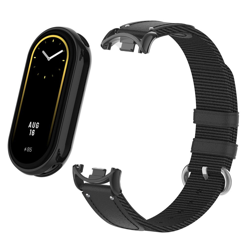 Xiaomi Smart Band 8 / Band 8 NFC Woven Canvas Smartwatch Strap Adjustable Watch Band - Black#serie_1