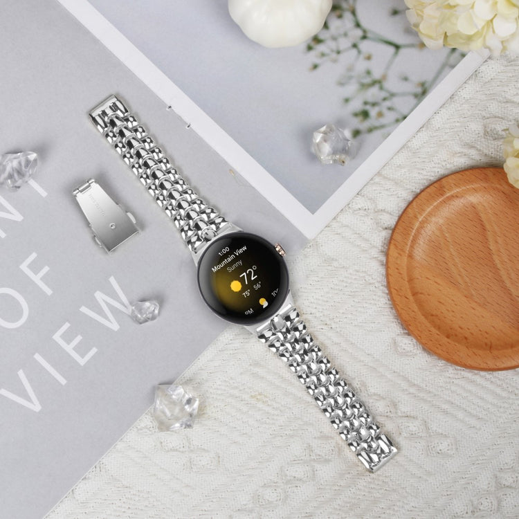 Metal Universal Rem passer til Google Pixel Watch / Google Pixel Watch 2 - Sølv#serie_4