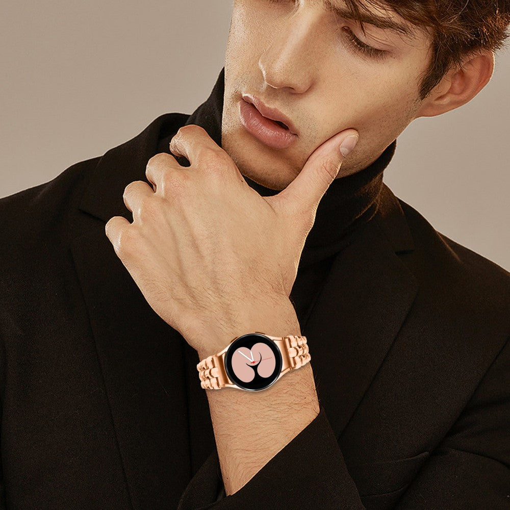 Samsung Galaxy Watch4 - 20mm - Slim Watch Band Seamless Metal Watch Strap - Rose Gold#serie_3