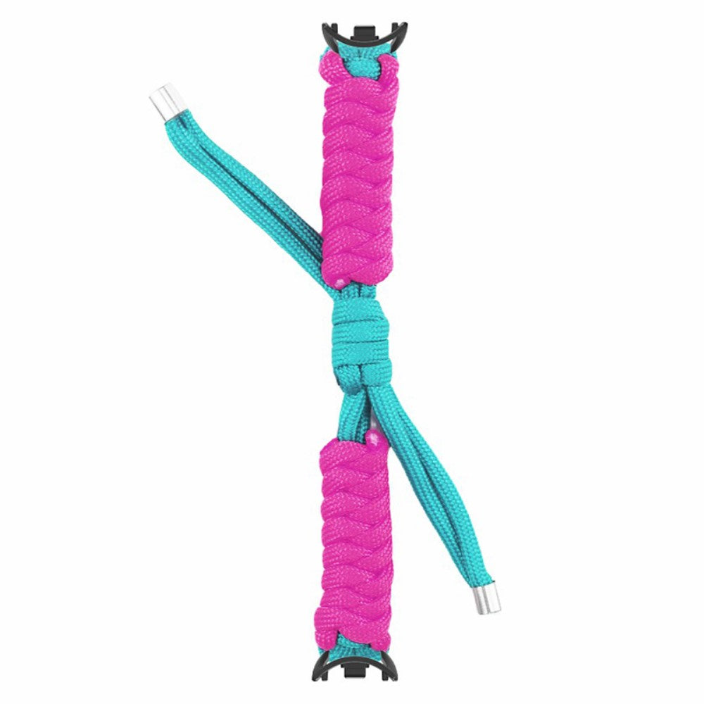 Xiaomi Smart Band 8 / Smart Band 8 NFC Watch Band Contrast Color Braided Rope Bracelet - Blue+Pink#serie_3