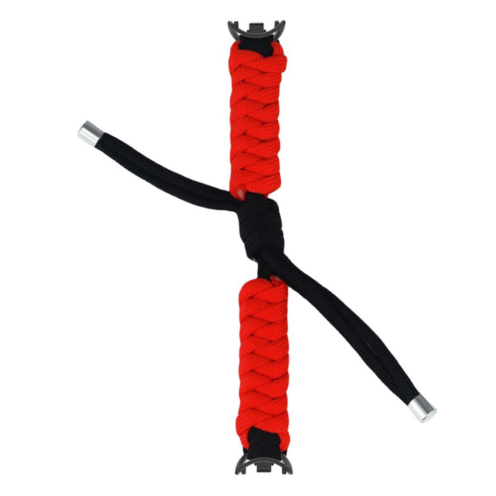Xiaomi Smart Band 8 / Smart Band 8 NFC Watch Band Contrast Color Braided Rope Bracelet - Black+Red#serie_4