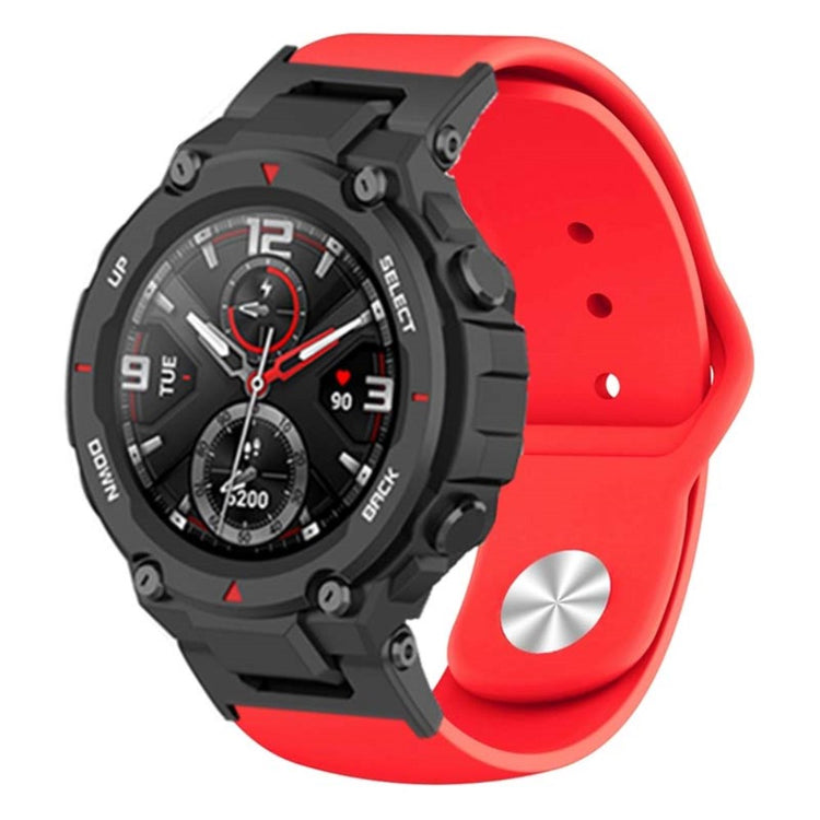 Huami Amazfit T-Rex / T-Rex Pro Silicone Watch Strap Alloy Buckle Replacement Watch Band - Red#serie_7