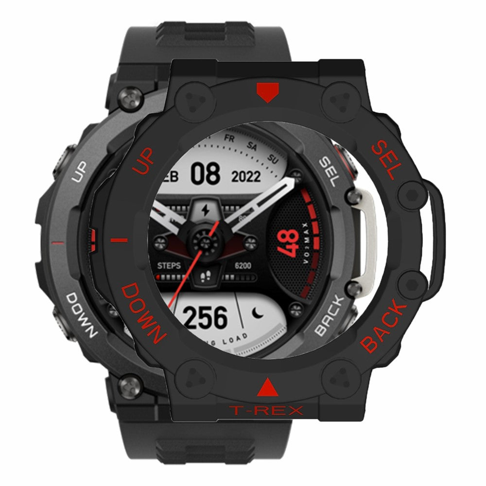 Huami Amazfit T-Rex 2 Watch Case Cover Quick Release Hard Watch Protective Case - Black / Red#serie_2