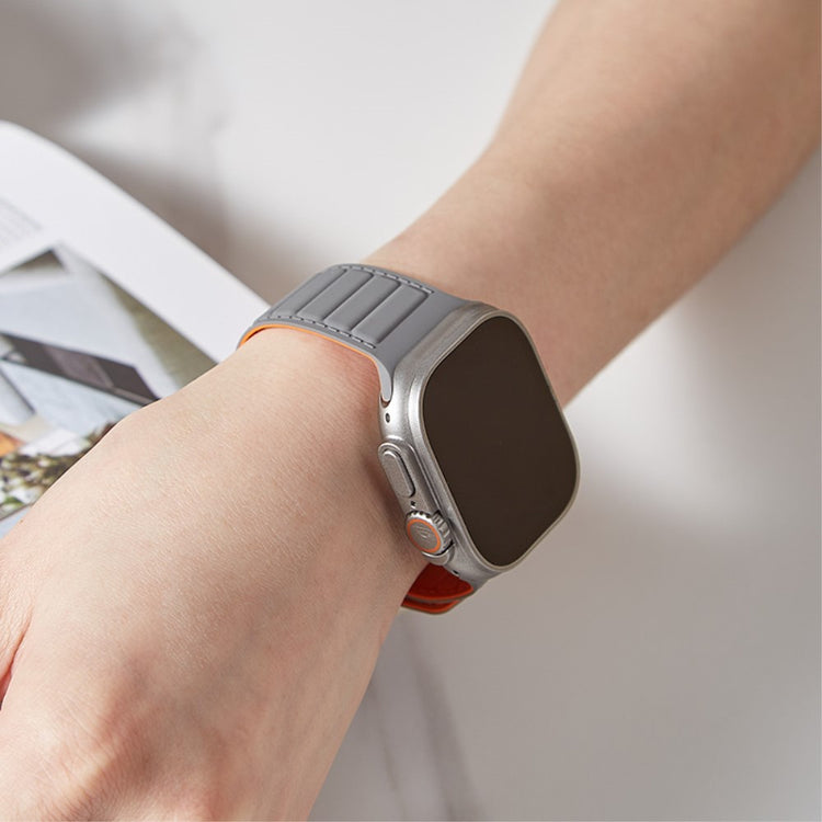 Super Kønt Silikone Universal Rem passer til Apple Smartwatch - Gul#serie_7