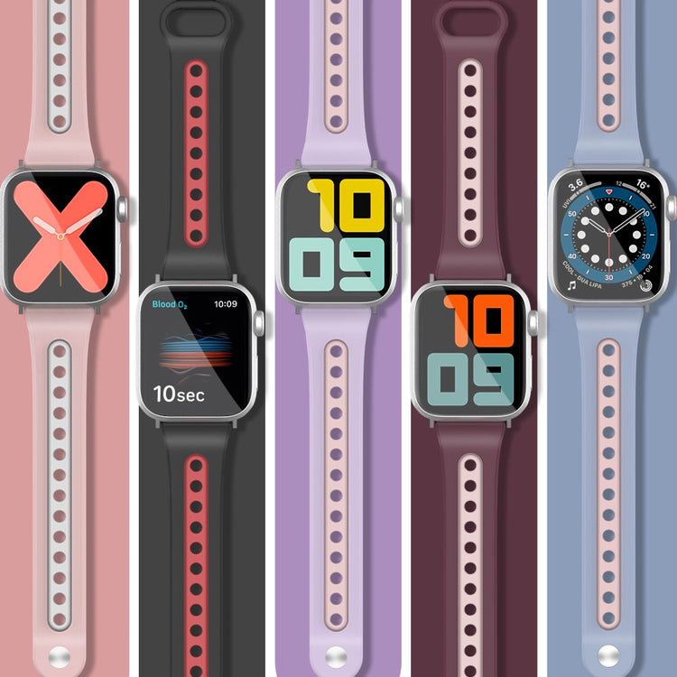 Helt Vildt Nydelig Silikone Universal Rem passer til Apple Smartwatch - Lilla#serie_1