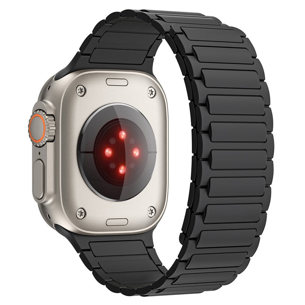 Mega Godt Silikone Universal Rem passer til Apple Smartwatch - Sort#serie_1