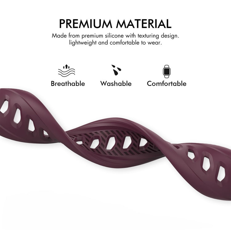 Mega Pænt Silikone Universal Rem passer til Apple Smartwatch - Rød#serie_1