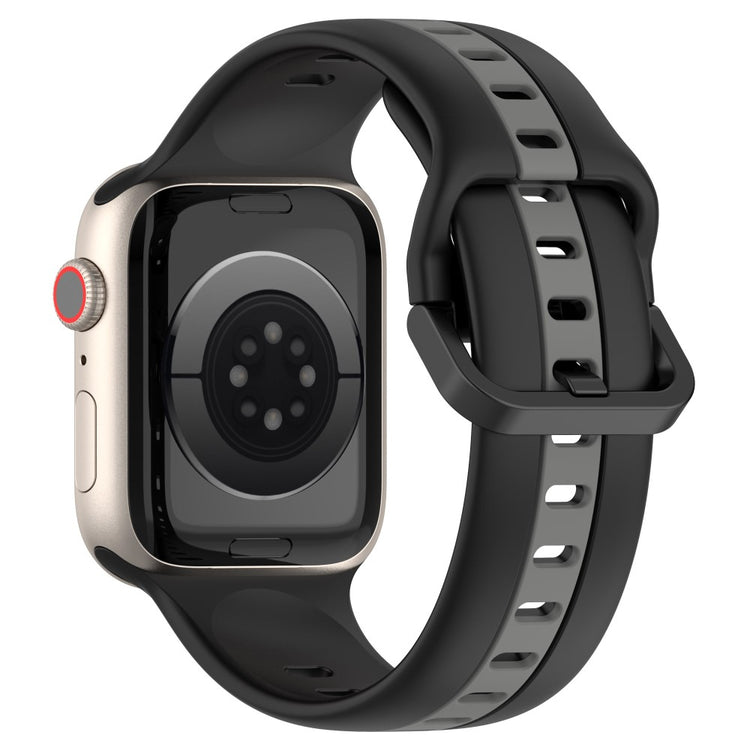 Vildt Elegant Silikone Universal Rem passer til Apple Smartwatch - Sort#serie_6