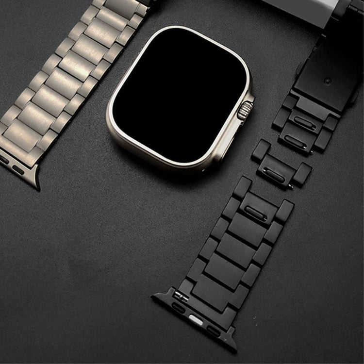 Flot Metal Universal Rem passer til Apple Smartwatch - Sort#serie_1