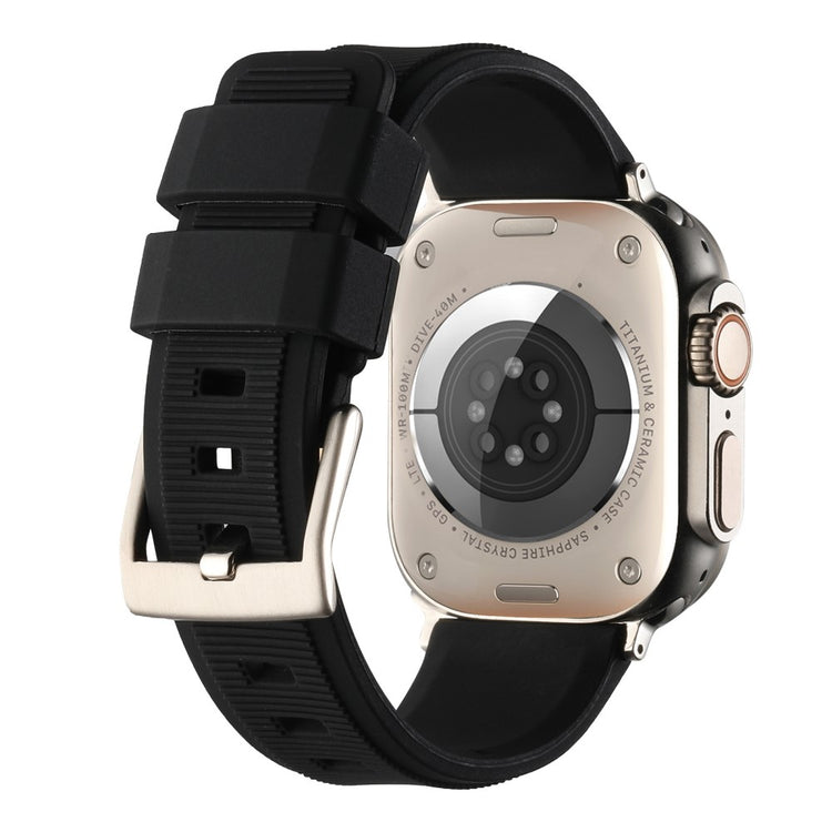 Meget Holdbart Silikone Universal Rem passer til Apple Smartwatch - Sort#serie_2