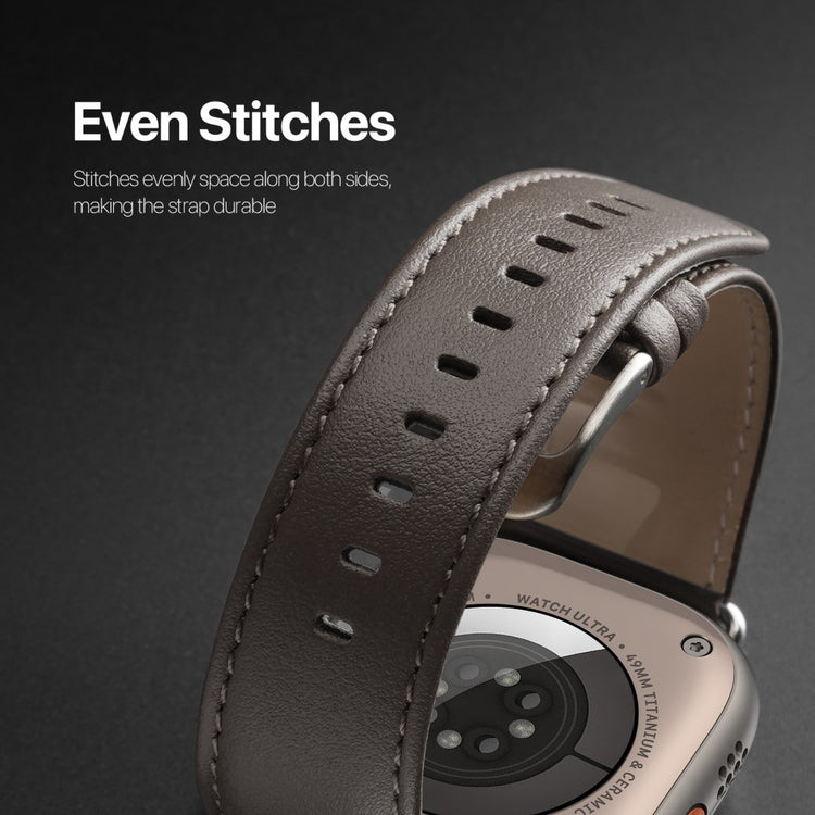 Skøn Metal Og Kunstlæder Universal Rem passer til Apple Smartwatch - Sølv#serie_4