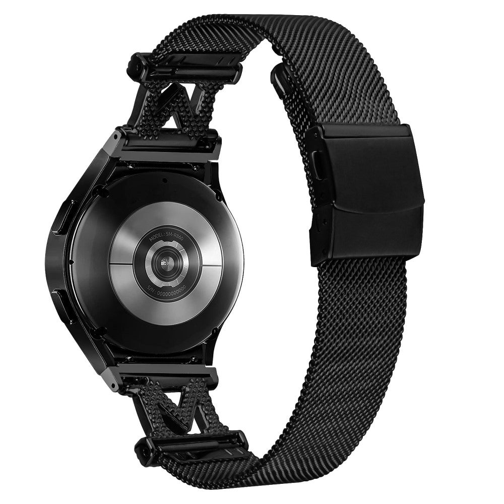 Super Smuk Metal Og Rhinsten Universal Rem passer til Smartwatch - Sort#serie_149