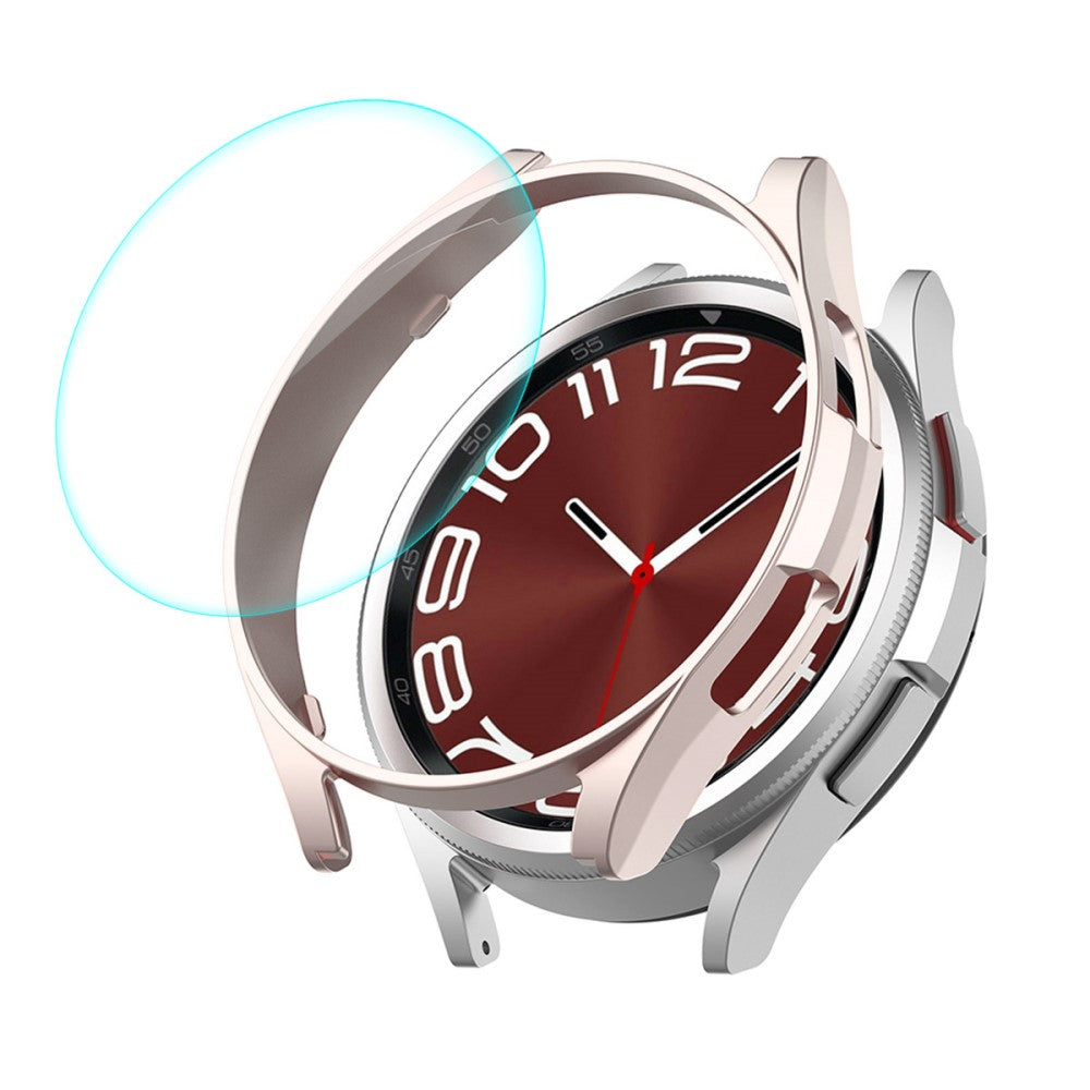 HAT PRINCE Samsung Galaxy Watch 6 Classic (43mm) electroplating cover with 0.2mm tempered glass - Starlight#serie_3