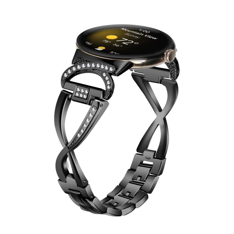 Super Godt Metal Rem passer til Google Pixel Watch - Sort#serie_3