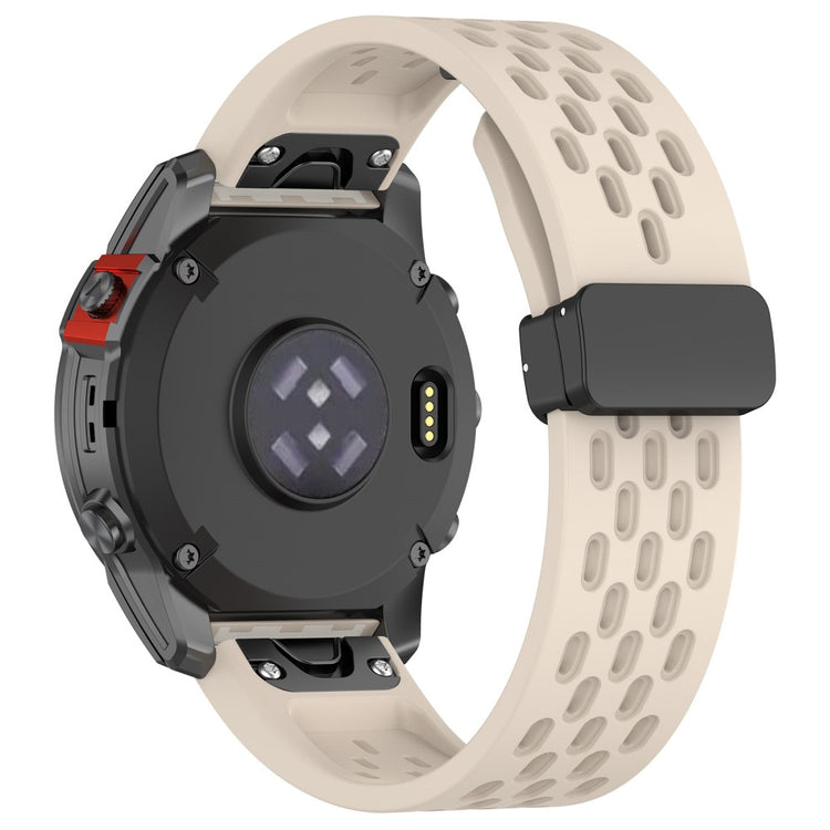 22mm multi-hole style silicone strap with buckle for Garmin Watch - Starlight#serie_9