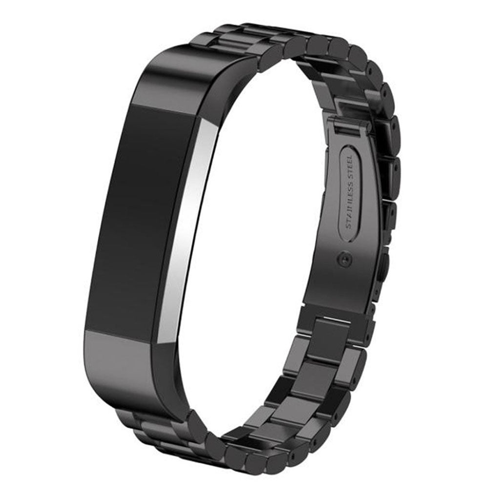Rigtigt skøn Fitbit Alta HR Metal Rem - Sort#serie_012