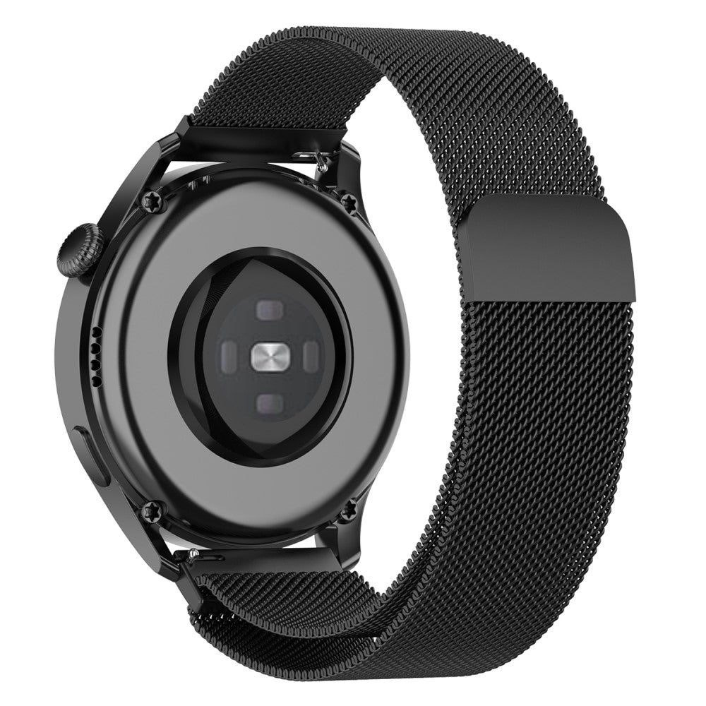 20mm Universal milanese stainless steel watch strap - Black#serie_1