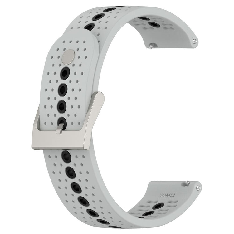 20mm Universal bi-color silicone watch strap - Grey / Black#serie_8