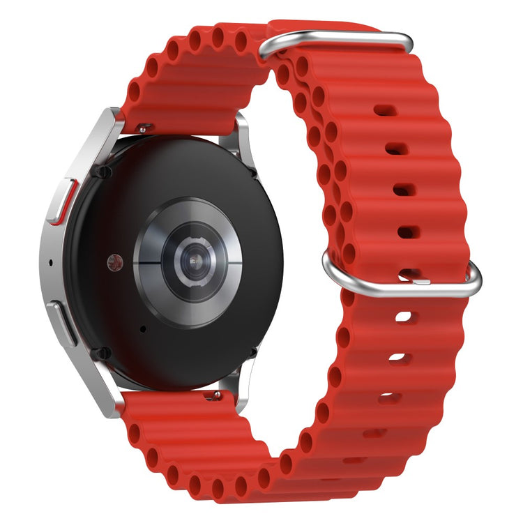 20mm Universal silicone watch strap - Red#serie_7