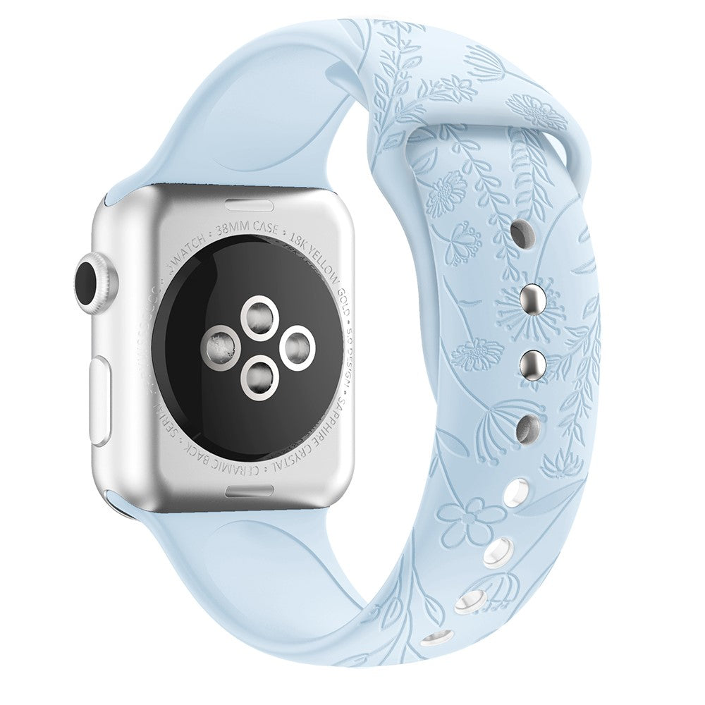 Komfortabel Apple Watch Series 7 45mm Silikone Rem - BlĂĄ#serie_1