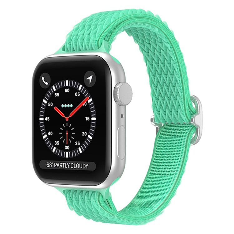 Rigtigt skøn Apple Watch Series 7 45mm Stof Urrem - Grøn#serie_3