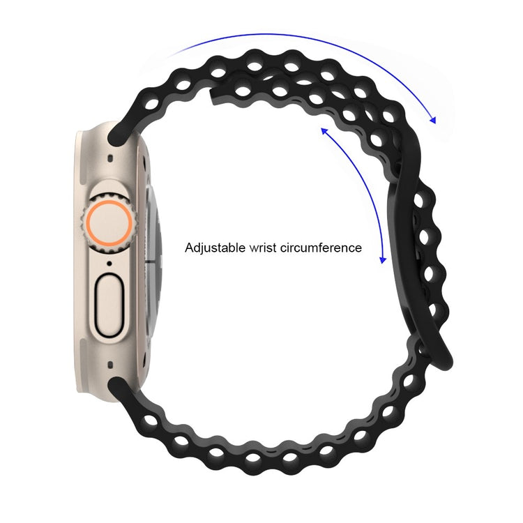 Meget fed Universal Apple Silikone Rem - Sølv#serie_7