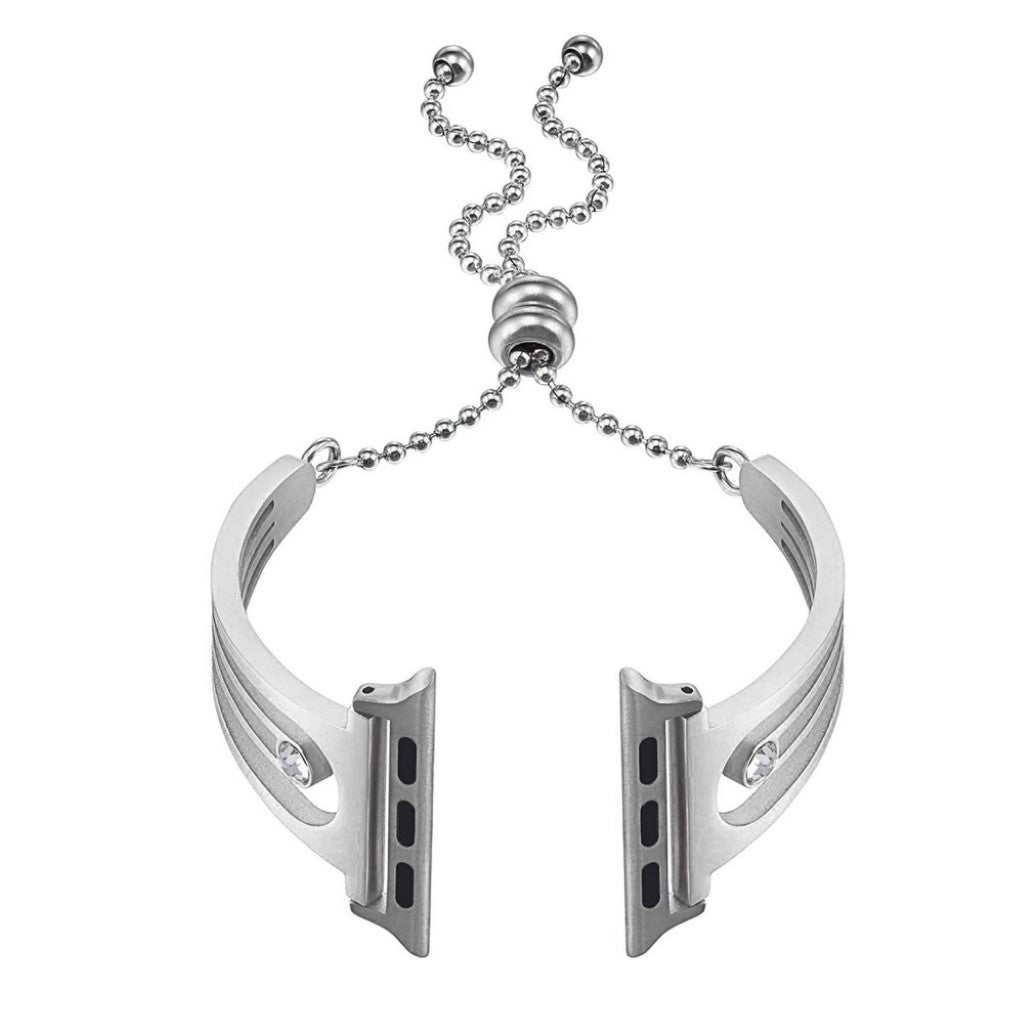 Super godt Apple Watch Series 4 40mm Metal og Rhinsten Rem - Sølv#serie_078