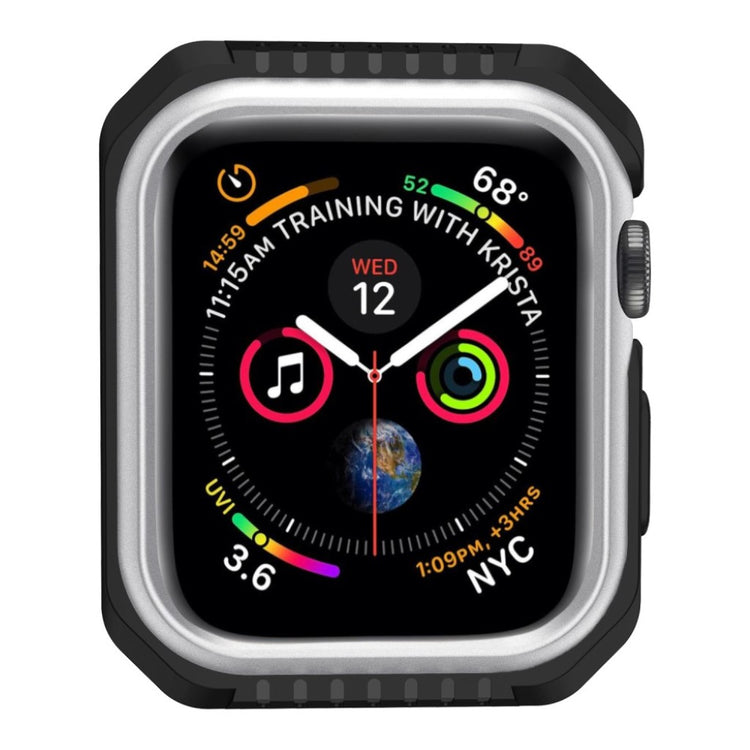 Apple Watch Series 5 40mm / Apple Watch 40mm Holdbar Metal Bumper  - Sølv#serie_4