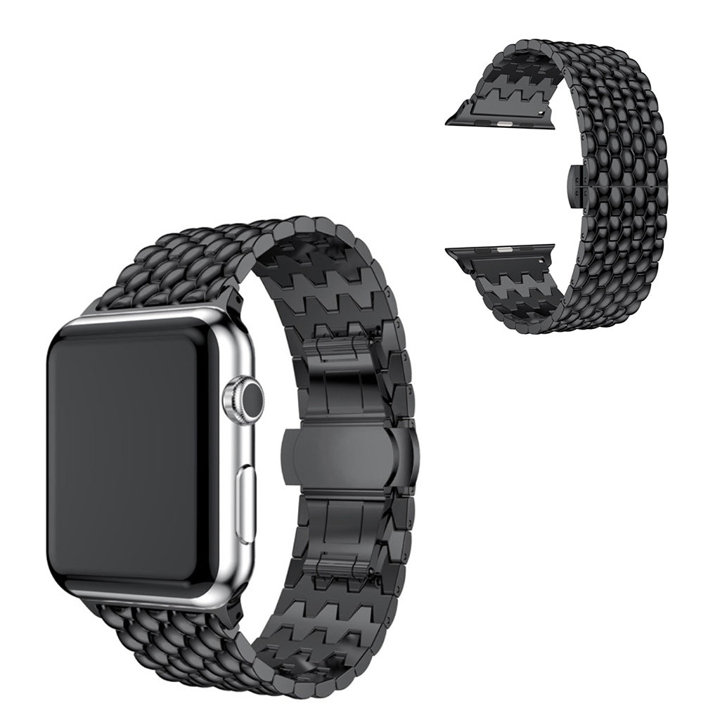 Smuk Apple Watch Series 5 40mm / Apple Watch 40mm Metal Rem - Sort#serie_1