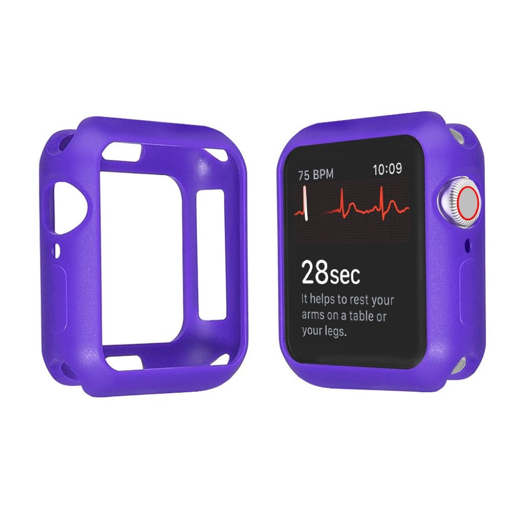 Apple Watch Series 5 44mm / Apple Watch 44mm Holdbar Silikone Bumper - Lilla#serie_12