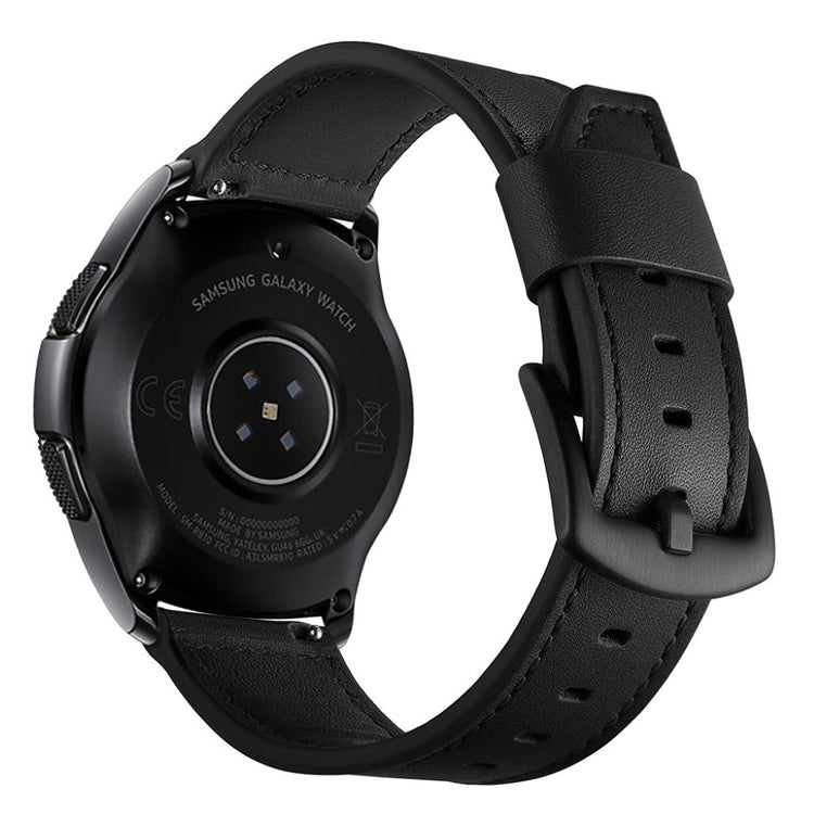 Samsung Gear S3 / Samsung Gear S3 Frontier Ægte læder Rem - Sort#serie_1