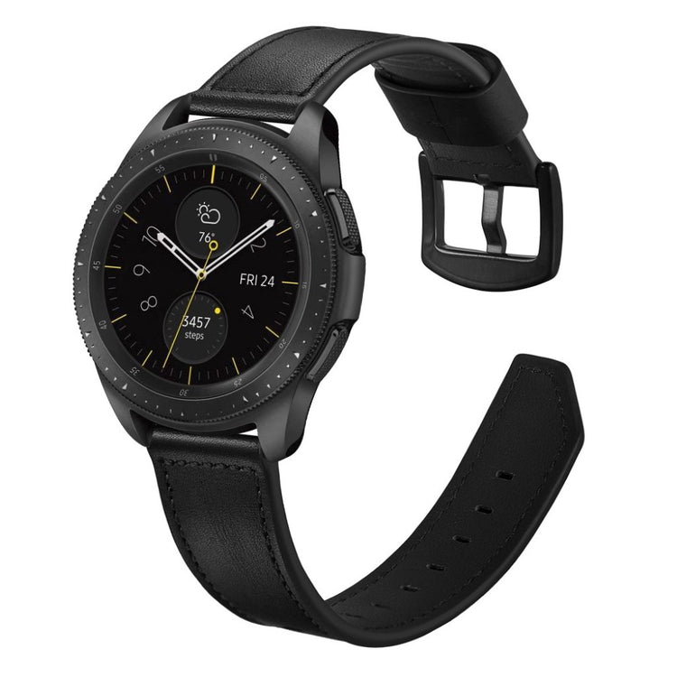 Samsung Gear S3 / Samsung Gear S3 Frontier Ægte læder Rem - Sort#serie_1