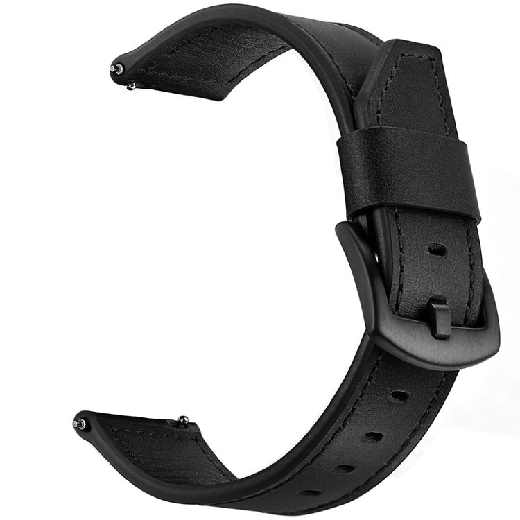 Samsung Gear S3 / Samsung Gear S3 Frontier Ægte læder Rem - Sort#serie_1