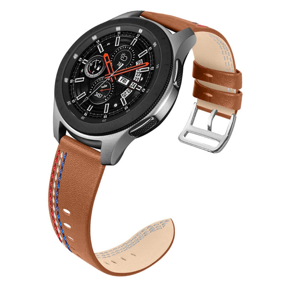Samsung Galaxy Watch 3 (45mm) / Samsung Galaxy Watch (46mm) Ægte læder Rem - Brun#serie_1