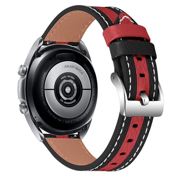 Samsung Galaxy Watch 3 (41mm) / Samsung Galaxy Watch (42mm) Ægte læder Rem - Rød#serie_2