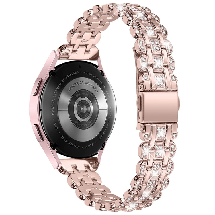 Samsung Galaxy Watch 3 (41mm) / Samsung Galaxy Watch (42mm) Metal og  Rhinsten Urrem - Pink#serie_1