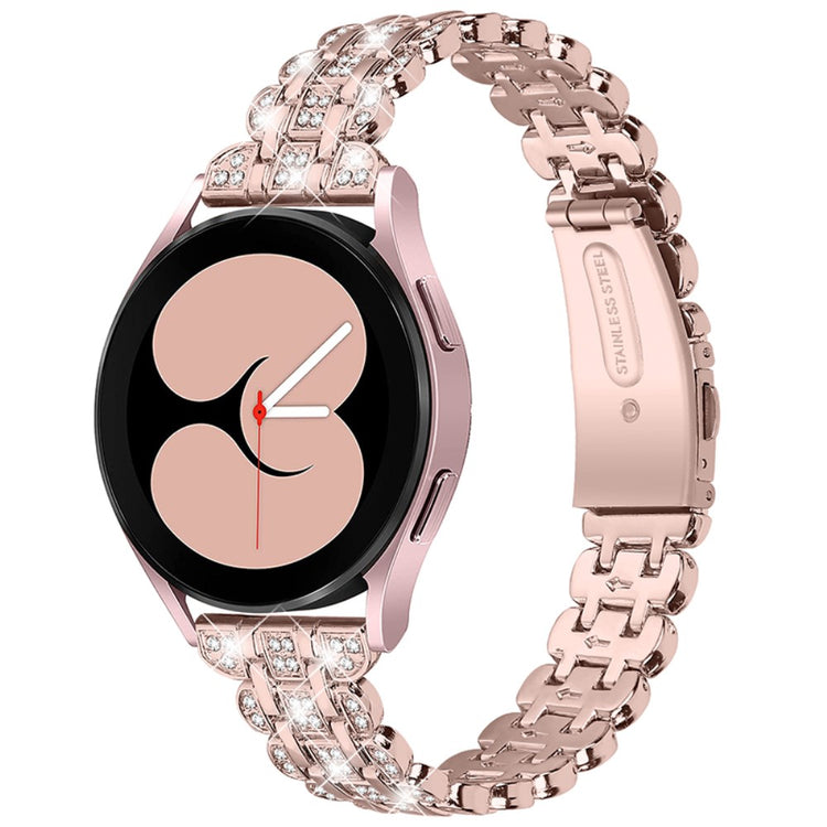 Samsung Galaxy Watch 3 (41mm) / Samsung Galaxy Watch (42mm) Metal og Rhinsten Rem - Pink#serie_1