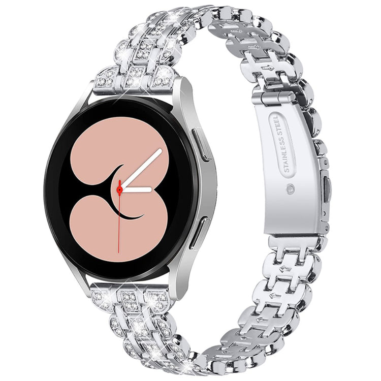 Samsung Galaxy Watch 3 (41mm) / Samsung Galaxy Watch (42mm) Metal og Rhinsten Rem - Sølv#serie_5