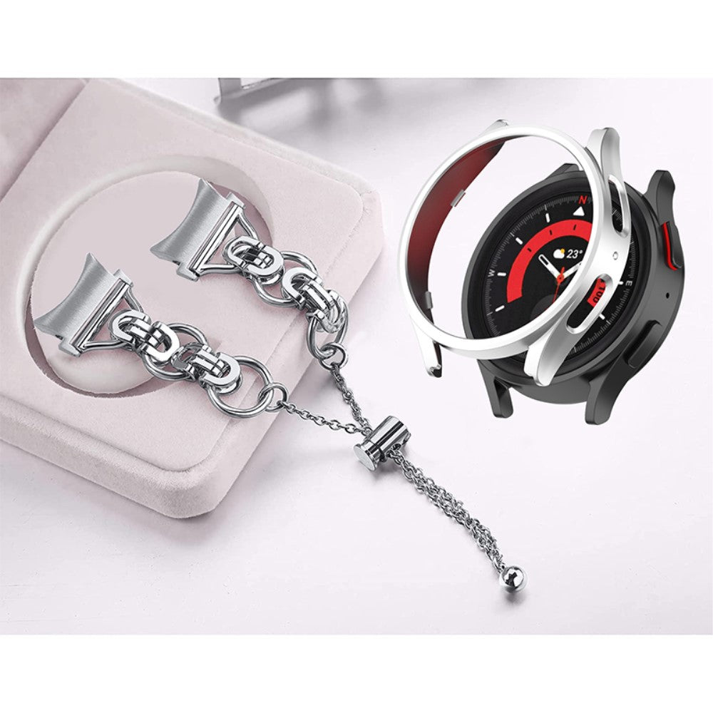 Meget fint Samsung Galaxy Watch 5 Pro Metal Rem - Sølv#serie_3